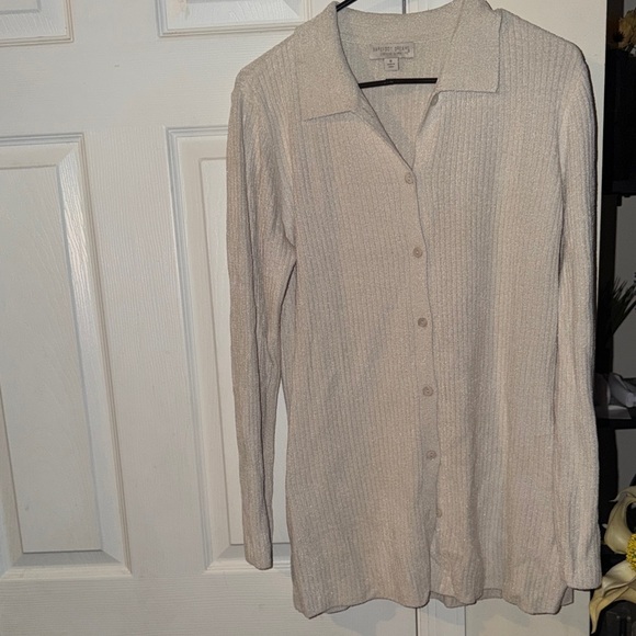 Barefoot Dreams Cream Cozy Cardigan - Picture 2 of 7